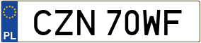 Trailer License Plate
